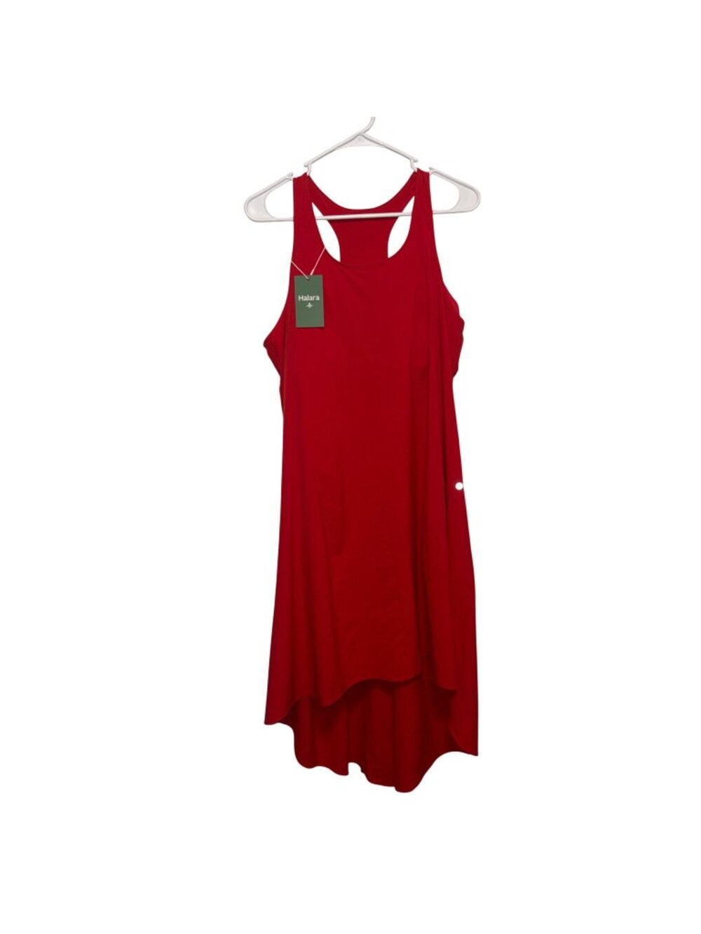 Halara Red High-Low Racerback Tank Dress Medium New With Tags